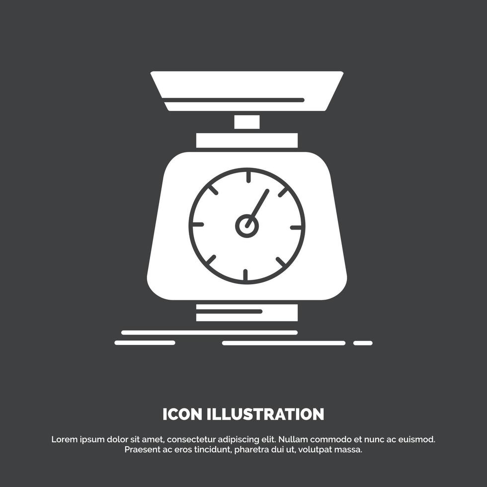 implementation. mass. scale. scales. volume Icon. glyph vector symbol for UI and UX. website or mobile application