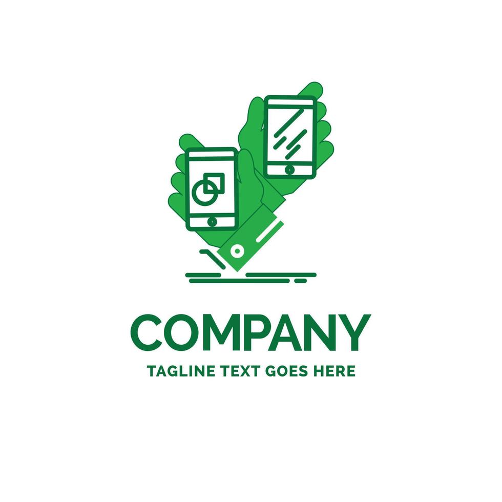 Awareness. brand. package. placement. product Flat Business Logo template. Creative Green Brand Name Design. vector