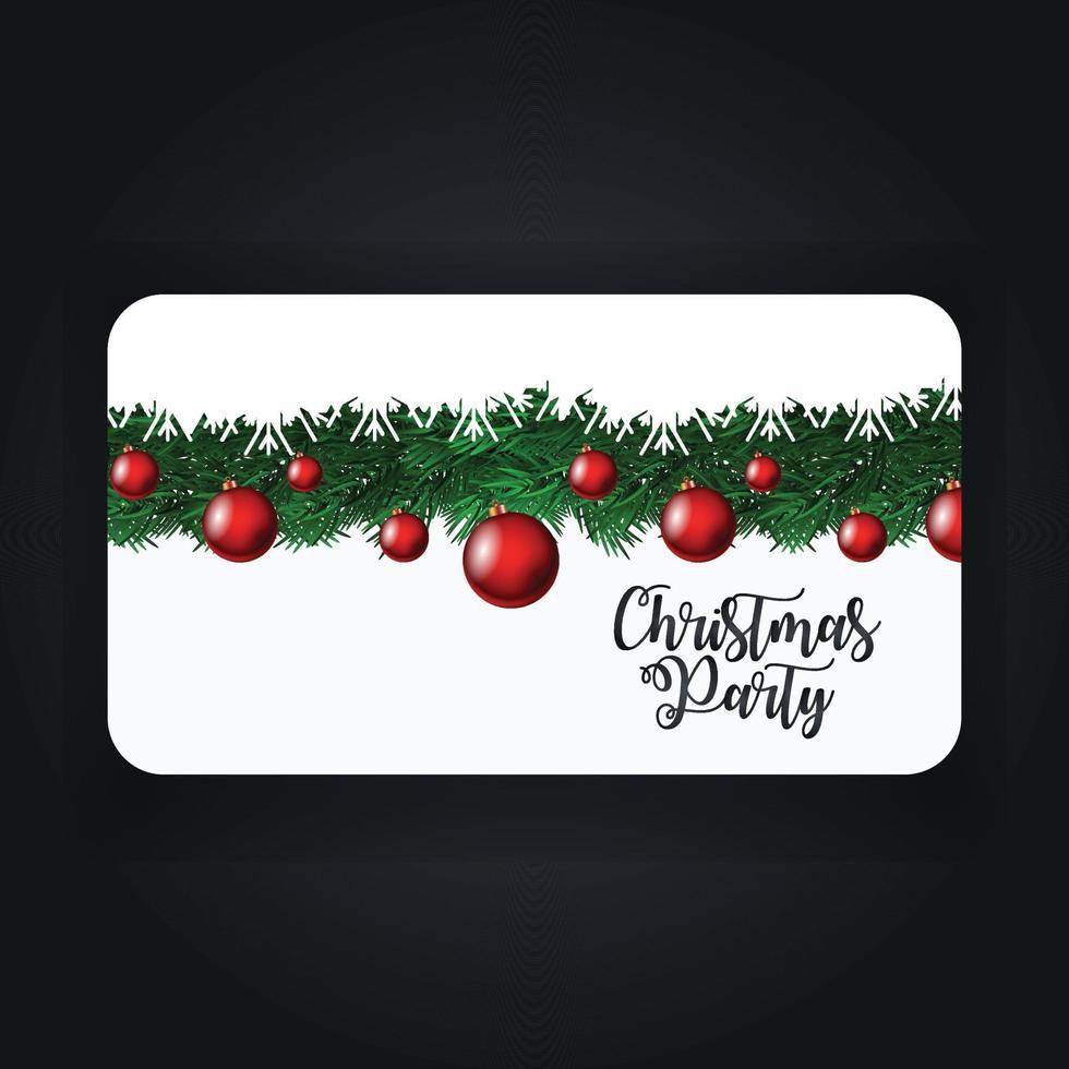 Christmas Banner with Elegant Decoration vector