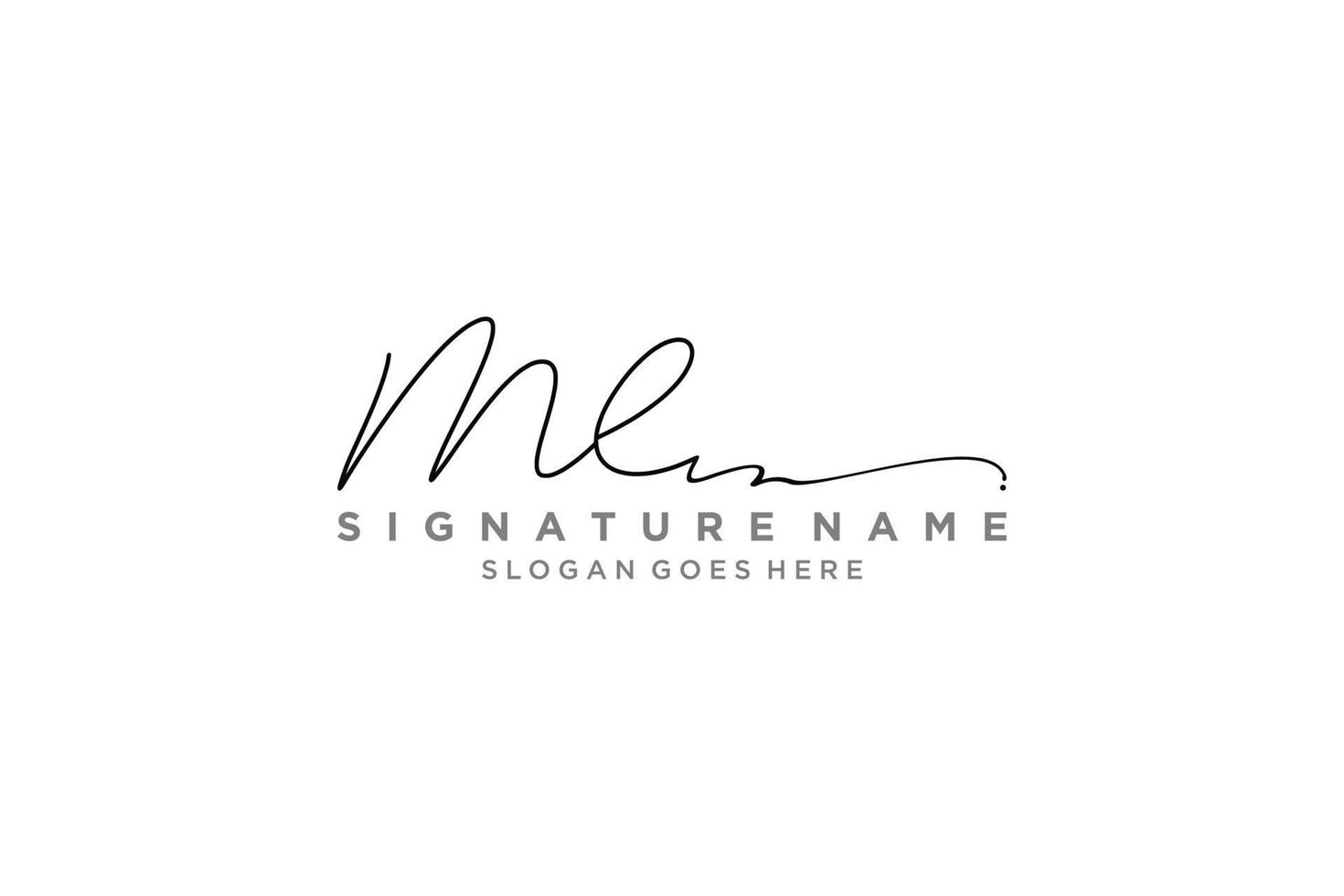 Initial ML Letter Signature Logo Template elegant design logo Sign Symbol template vector icon