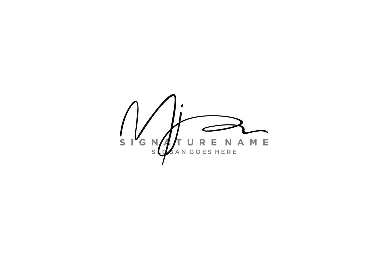 Initial MJ Letter Signature Logo Template elegant design logo Sign Symbol template vector icon