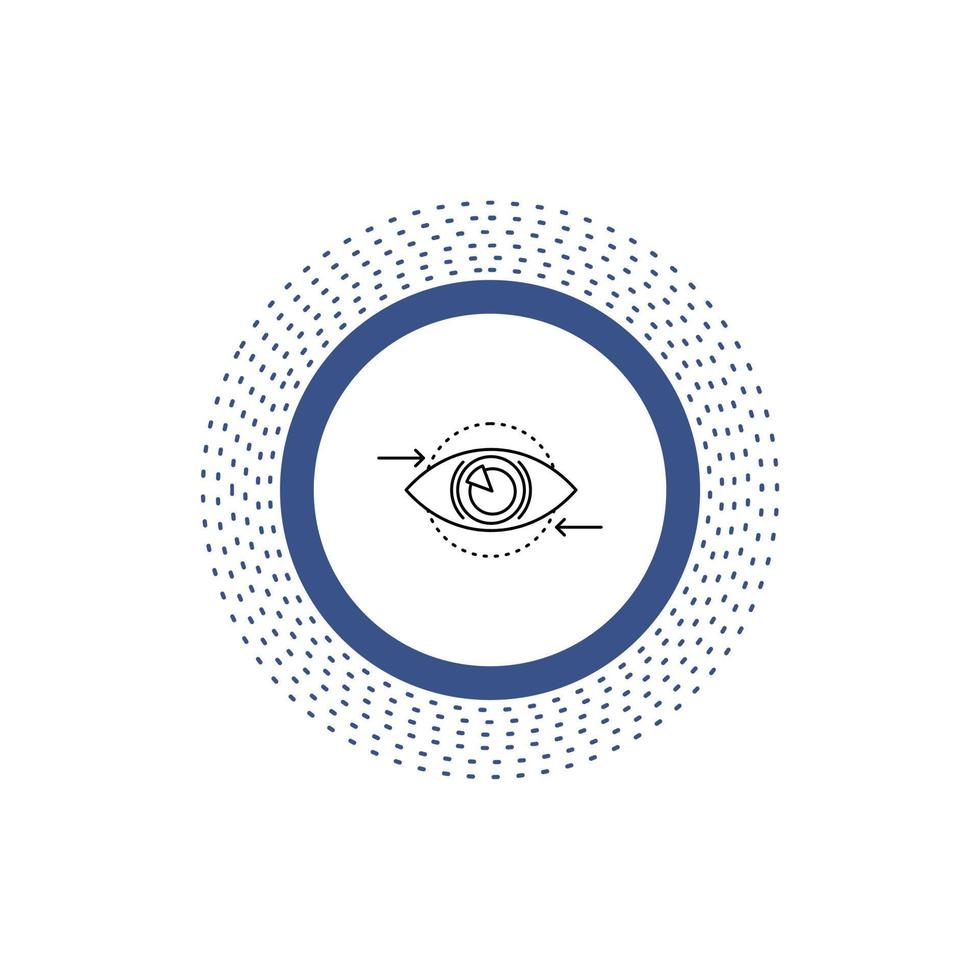 Business. eye. marketing. vision. Plan Line Icon. Vector isolated illustration