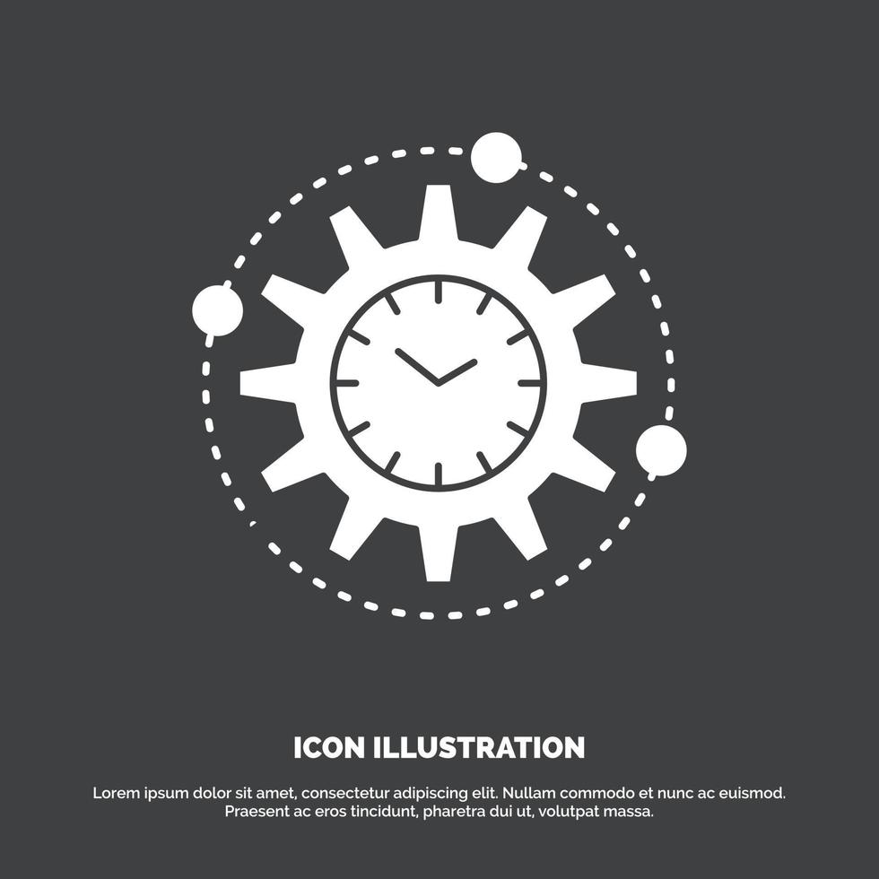 Efficiency, management, processing, productivity, project Icon. glyph vector symbol for UI and UX, website or mobile application