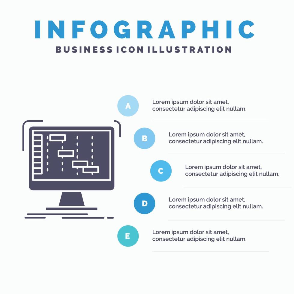 Ableton. application. daw. digital. sequencer Infographics Template for Website and Presentation. GLyph Gray icon with Blue infographic style vector illustration.