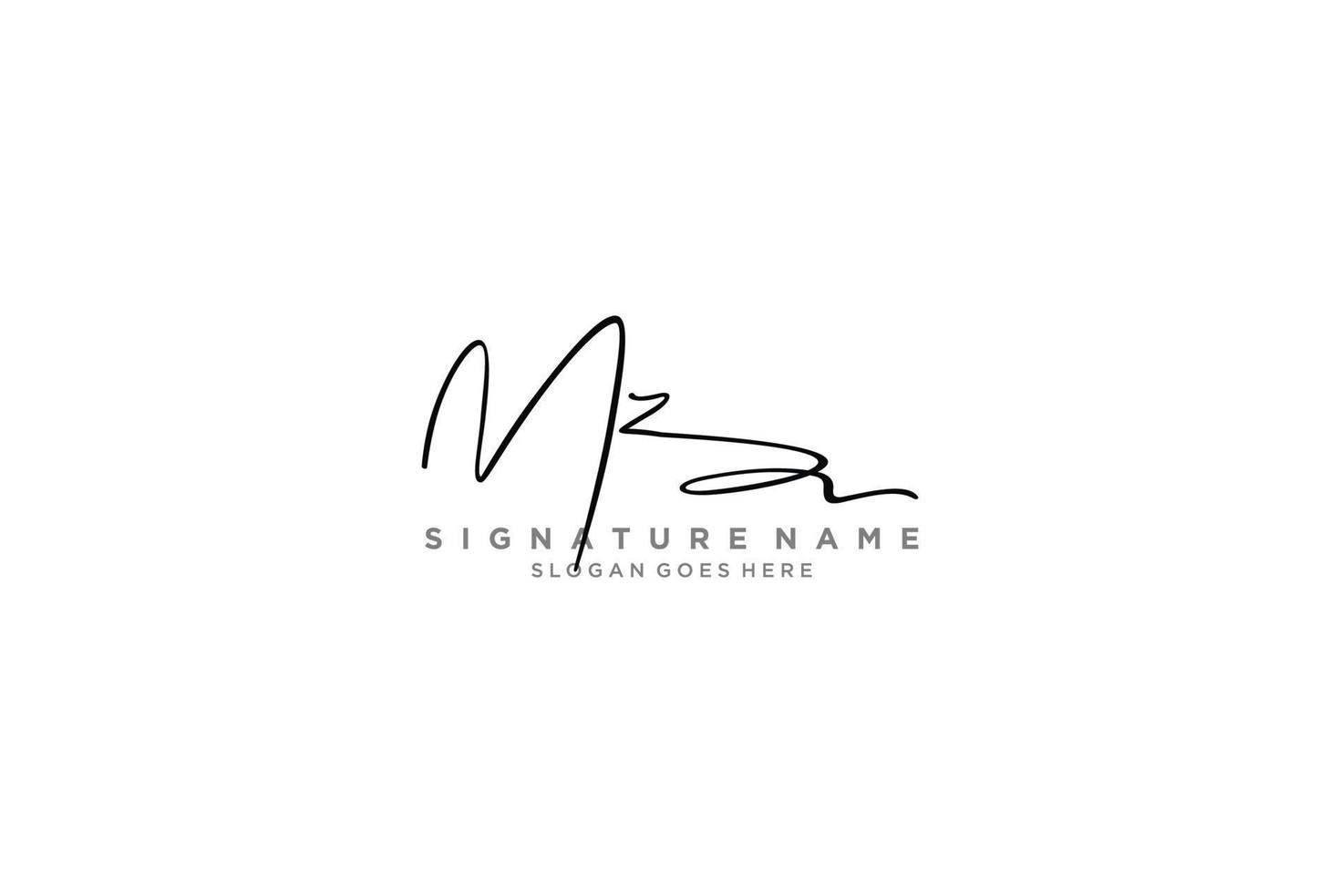 Initial MZ Letter Signature Logo Template elegant design logo Sign Symbol template vector icon