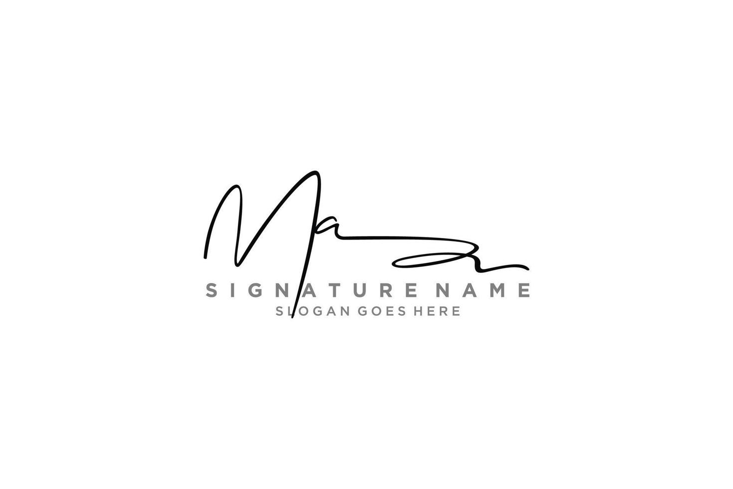Initial MA Letter Signature Logo Template elegant design logo Sign Symbol template vector icon