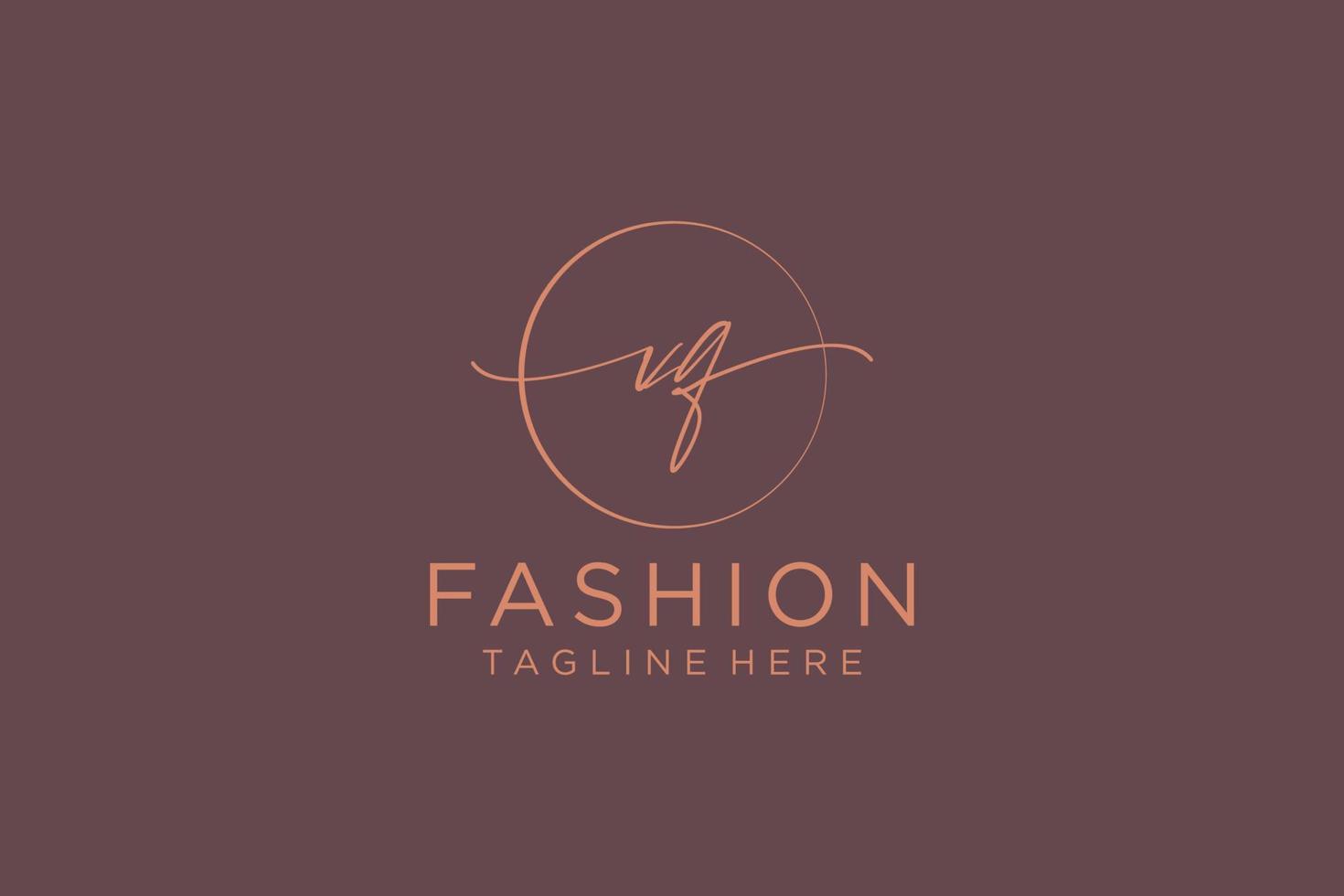 initial VQ Feminine logo beauty monogram and elegant logo design, handwriting logo of initial signature, wedding, fashion, floral and botanical with creative template. vector