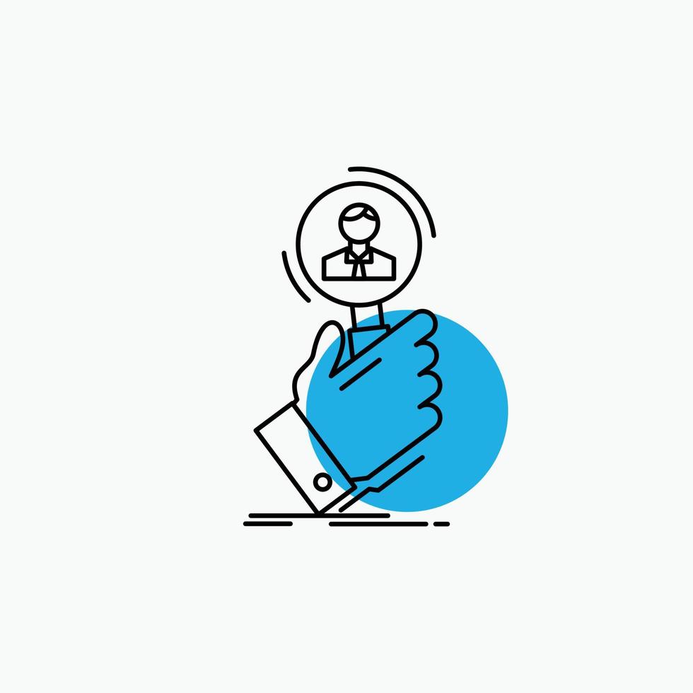 recruitment. search. find. human resource. people Line Icon vector