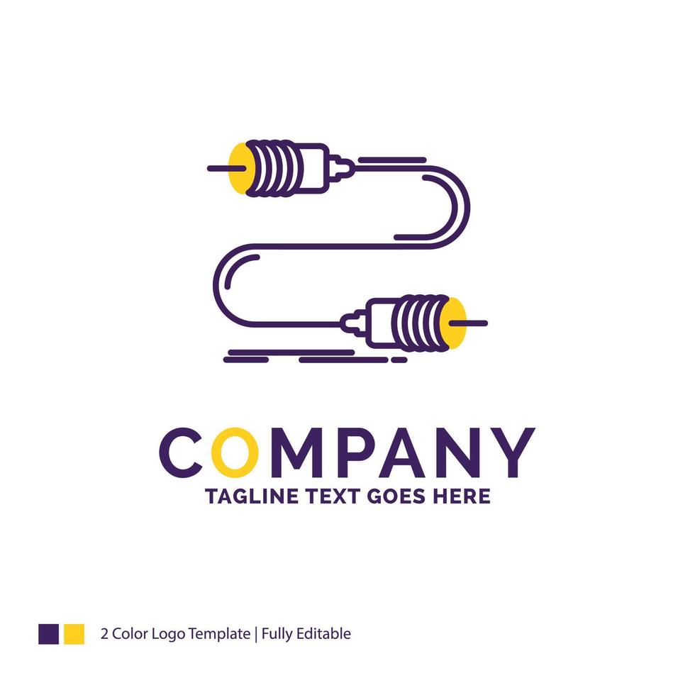 Company Name Logo Design For Buzz. communication. interaction. marketing. wire. Purple and yellow Brand Name Design with place for Tagline. Creative Logo template for Small and Large Business. vector