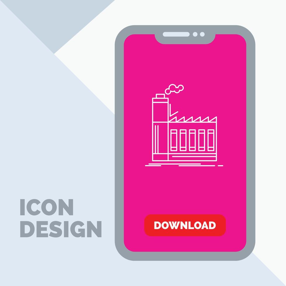 Factory. industrial. industry. manufacturing. production Line Icon in Mobile for Download Page vector