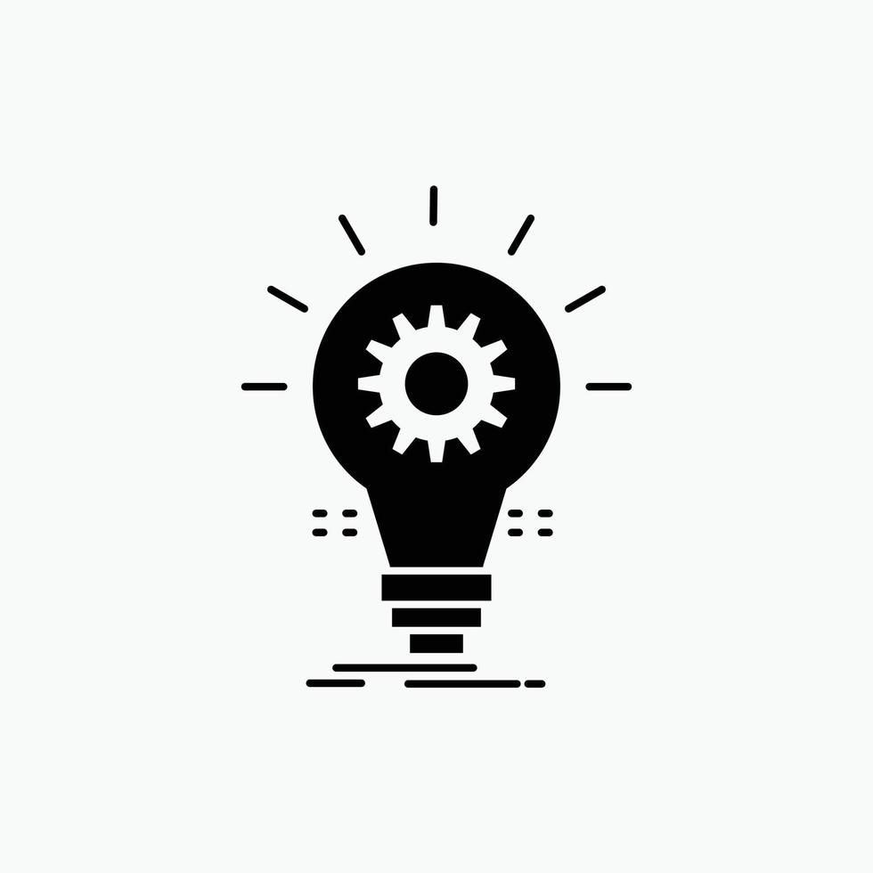 Bulb. develop. idea. innovation. light Glyph Icon. Vector isolated illustration