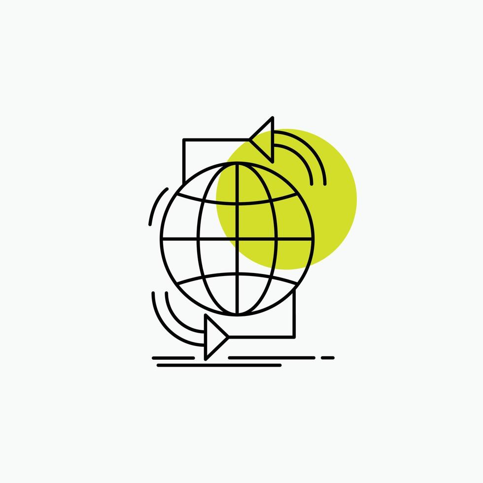 Connectivity. global. internet. network. web Line Icon vector