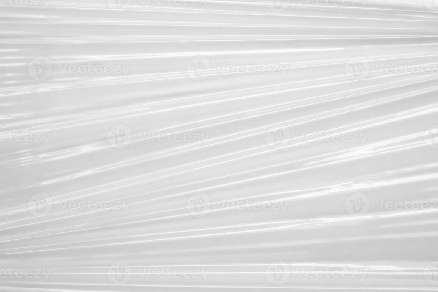 White transparent plastic film wrap texture background photo
