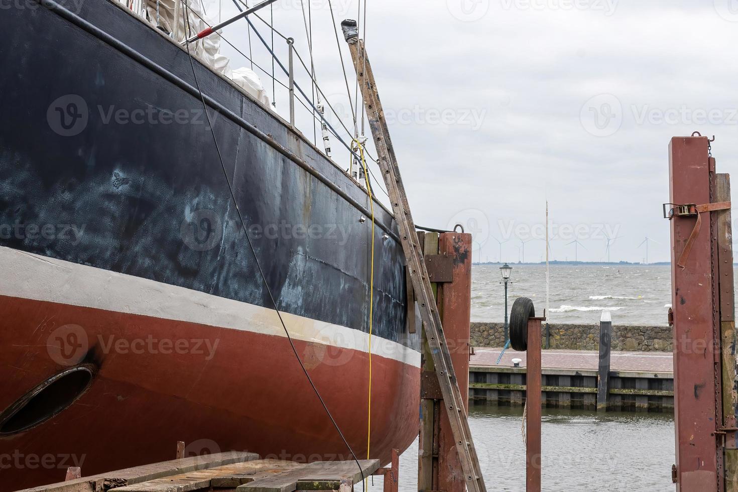 boat in the harbor photo