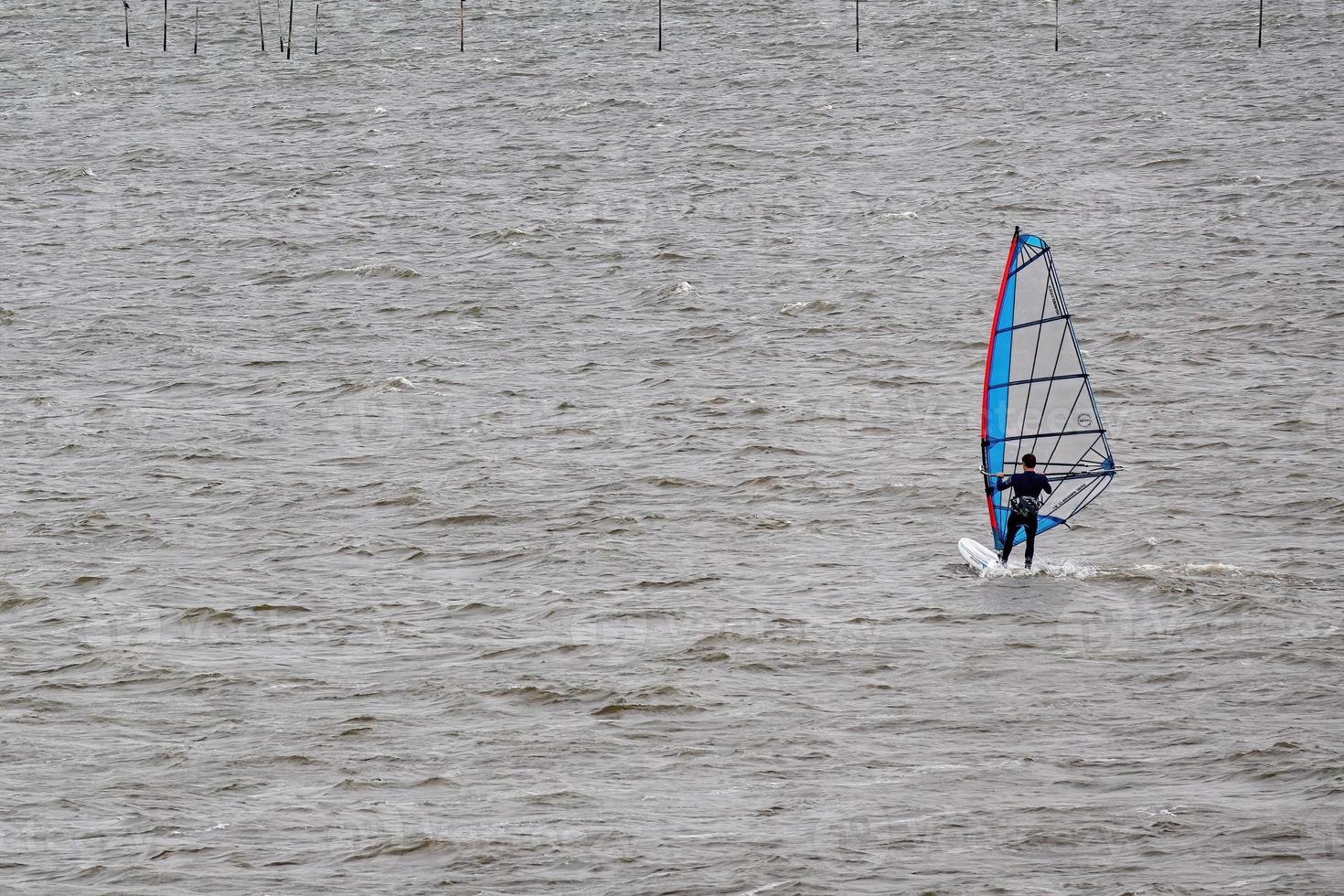 kite surfing on the sea photo