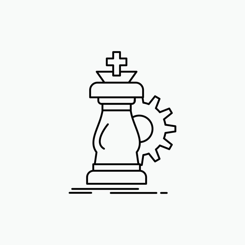 strategy. chess. horse. knight. success Line Icon. Vector isolated illustration