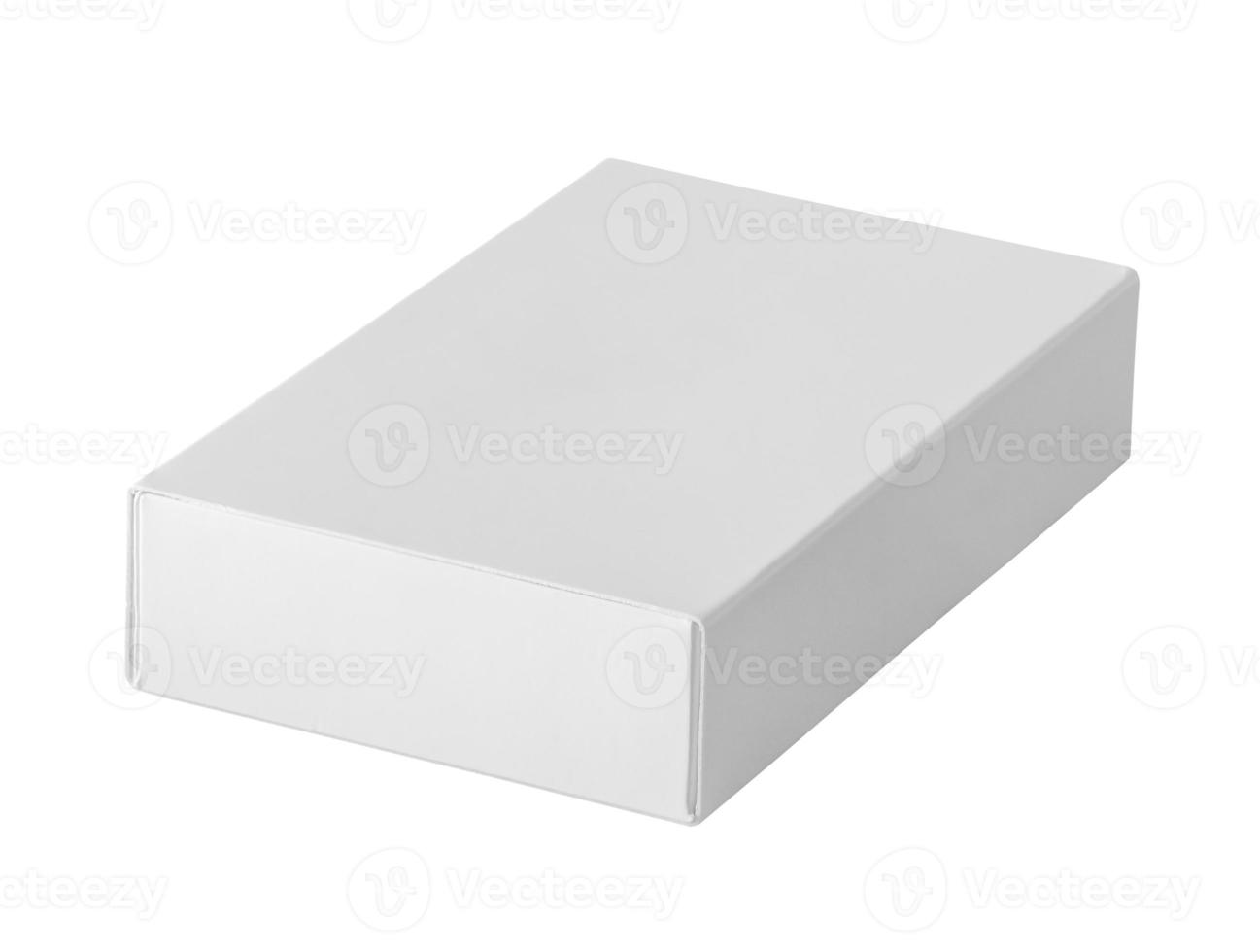 Mockup white box isolated on white background photo