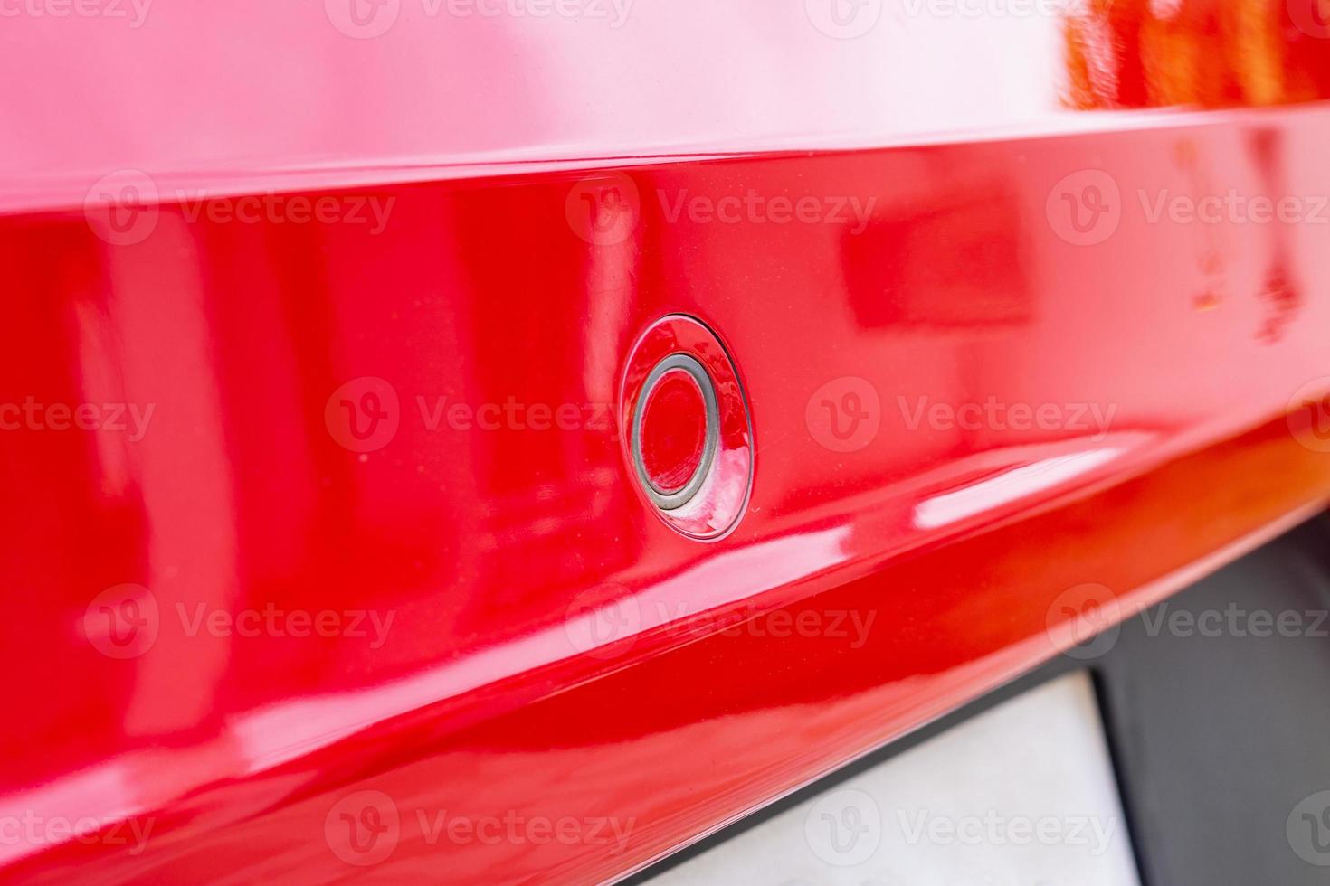 Car parking sensor on rear bumper photo
