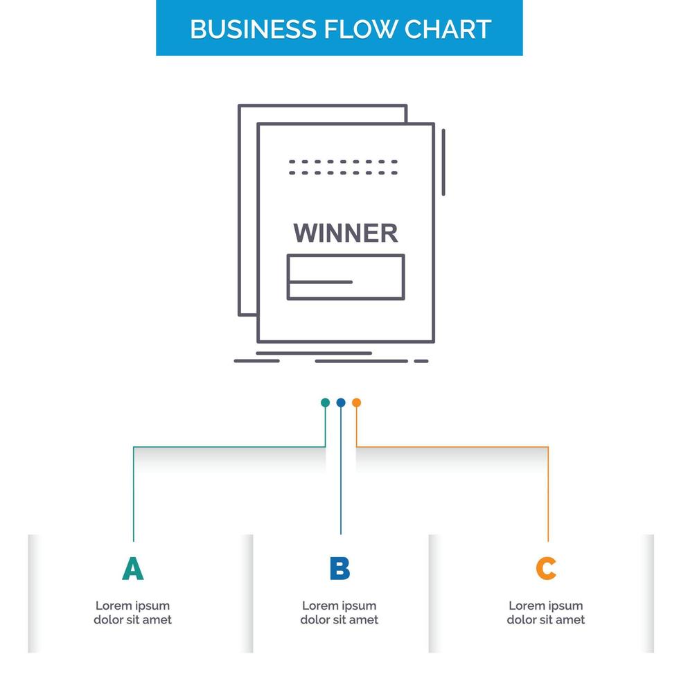 fraud. link. maleficient. malicious. script Business Flow Chart Design with 3 Steps. Line Icon For Presentation Background Template Place for text vector