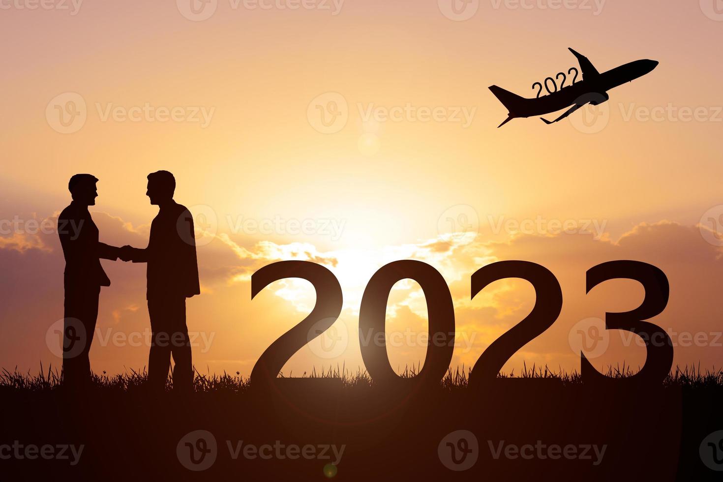 ideas bienvenida 2023 y nuevos comienzos. feliz año nuevo foto