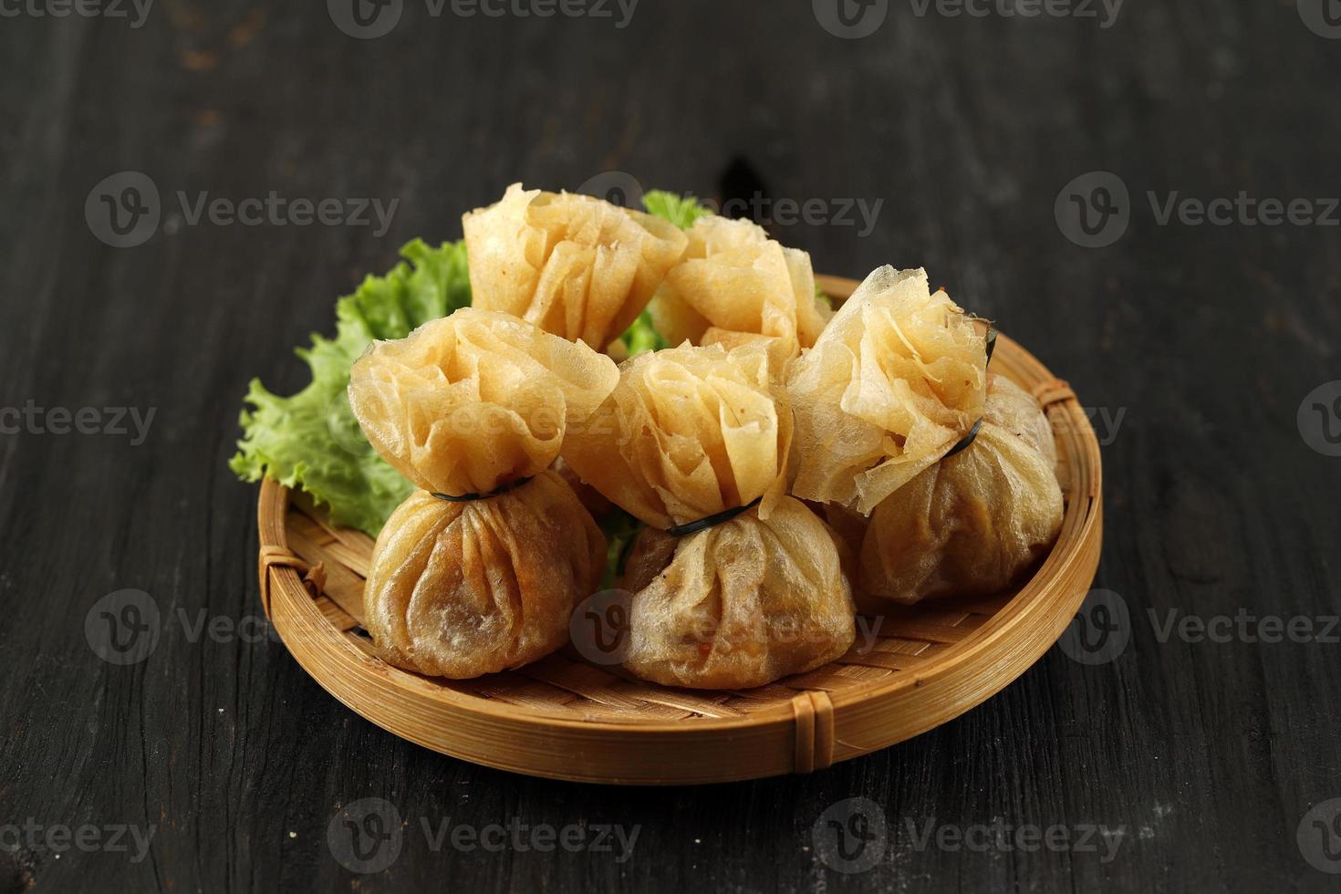 Traditional Thai Food Money Bag or Golden Bag, Dumpling Appetizers