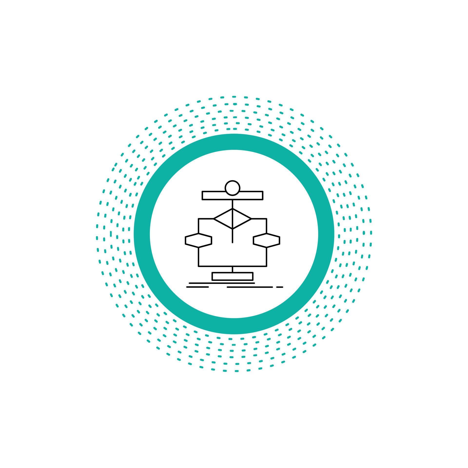Algorithm. chart. data. diagram. flow Line Icon. Vector isolated ...