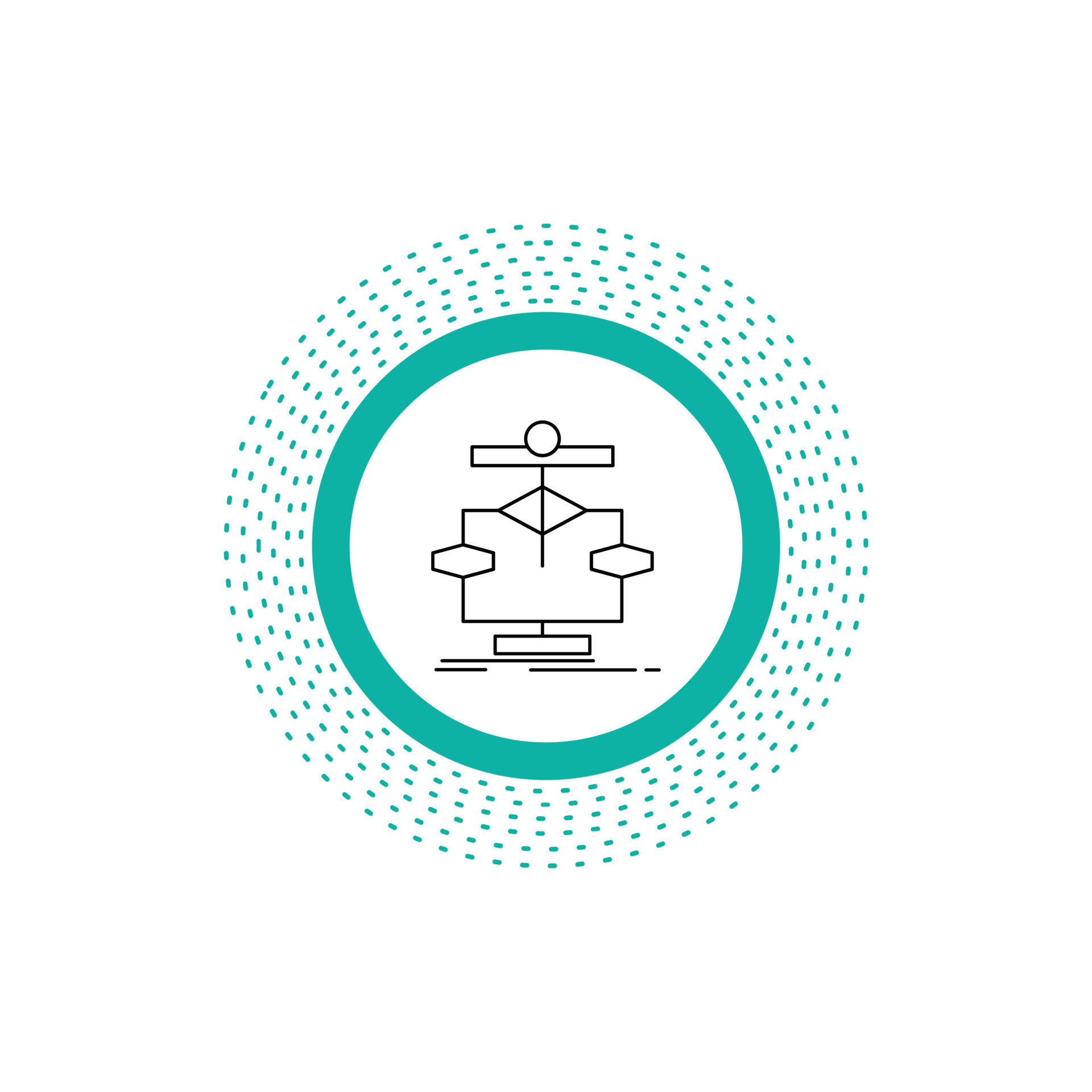 Algorithm. chart. data. diagram. flow Line Icon. Vector isolated ...