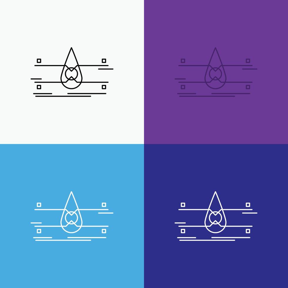 water. Monitoring. Clean. Safety. smart city Icon Over Various Background. Line style design. designed for web and app. Eps 10 vector illustration