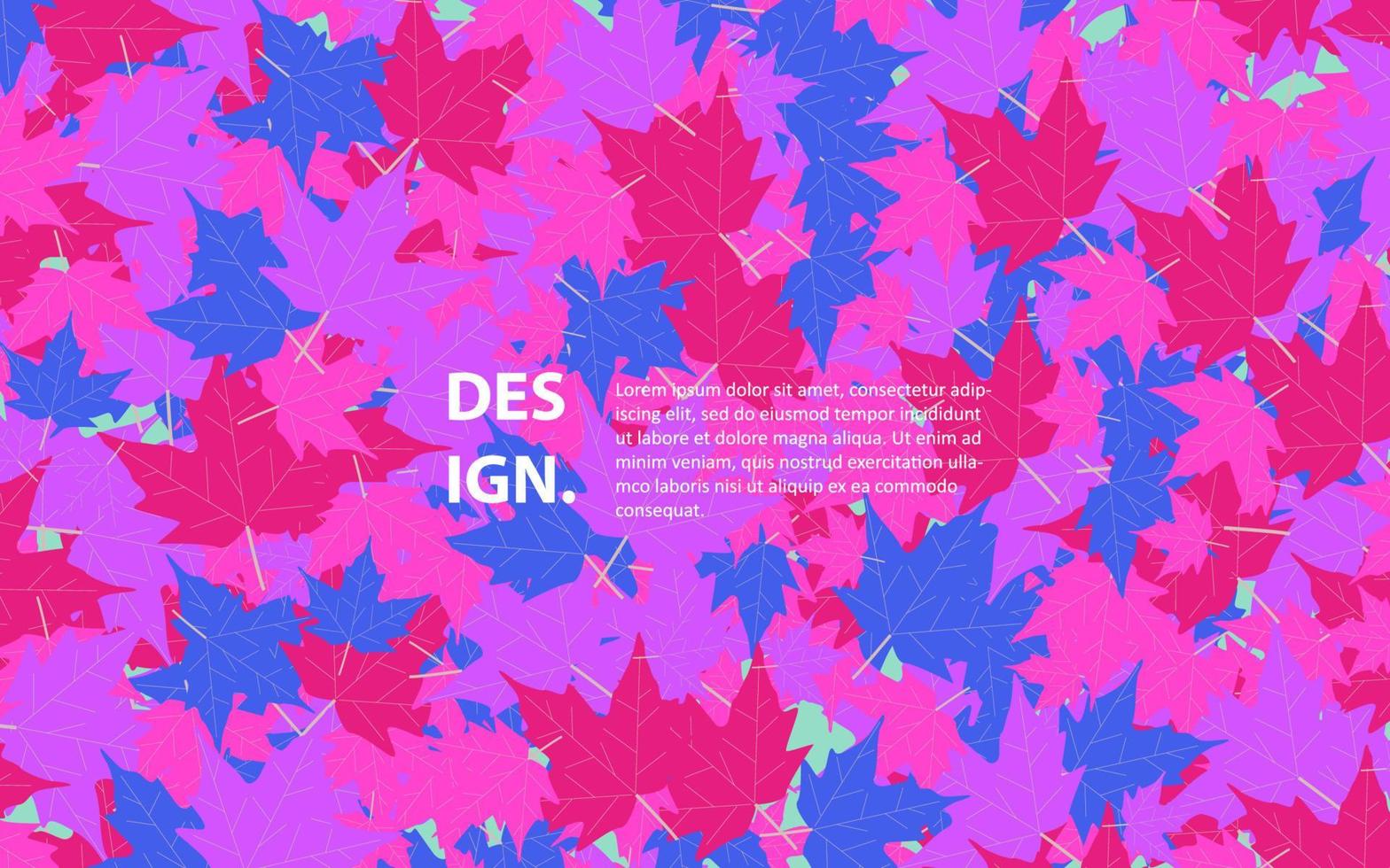 Fall leaf pattern colorful vector