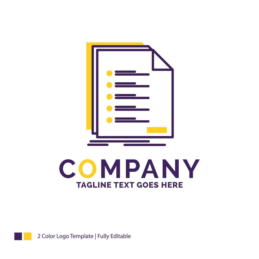 Check. filing. list. listing. registration Logo Design. Blue and Orange