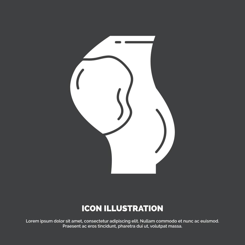 pregnancy. pregnant. baby. obstetrics. fetus Icon. glyph vector symbol for UI and UX. website or mobile application