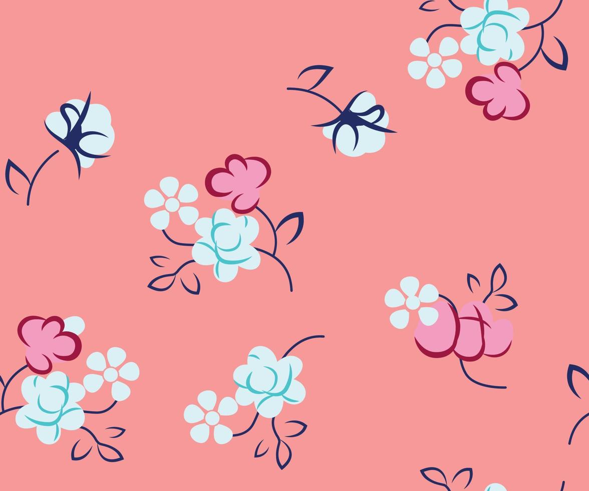 seamless floral pattern.Handmade. Wallpaper, fabric or design vector