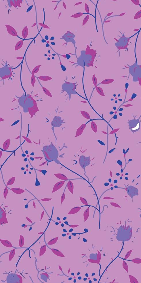 seamless floral pattern.Handmade. Wallpaper, fabric or design vector