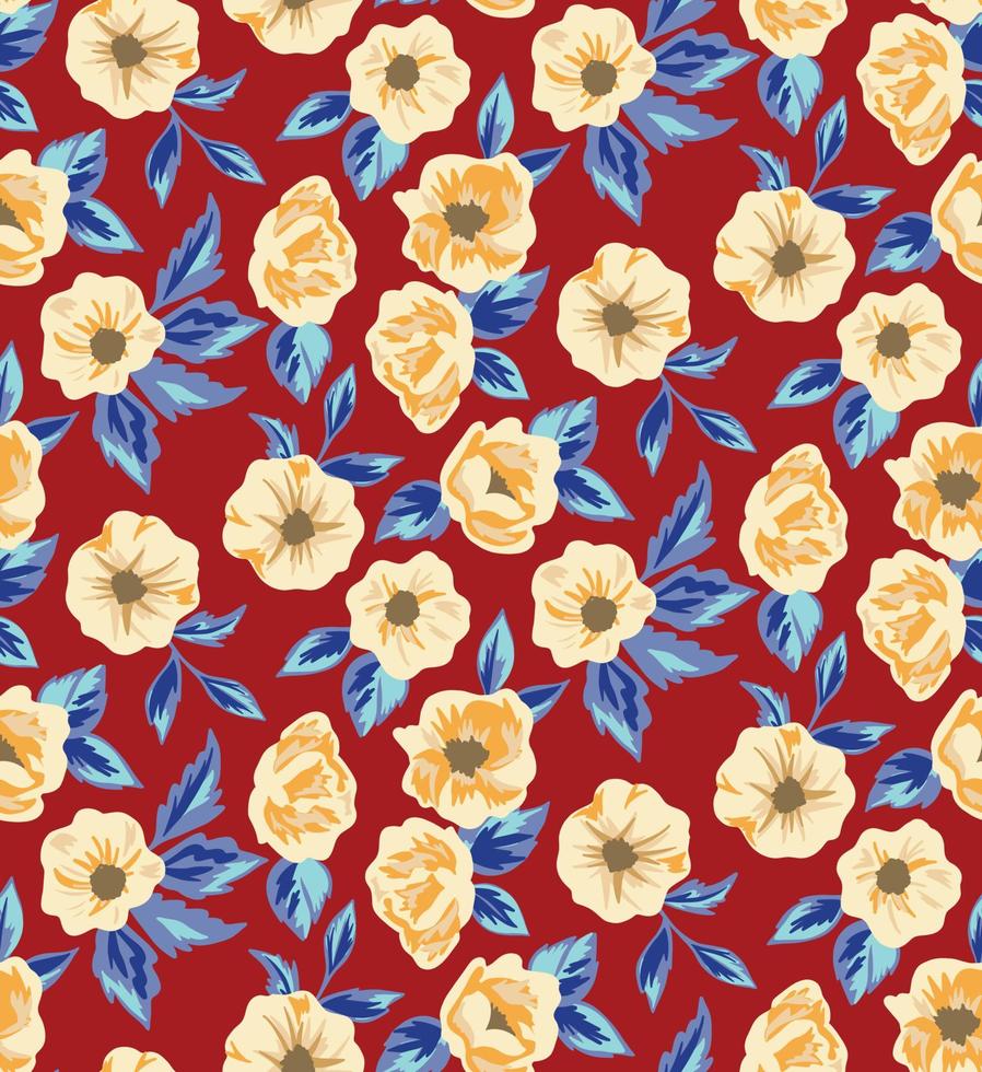 seamless floral pattern.Handmade. Wallpaper, fabric or design vector