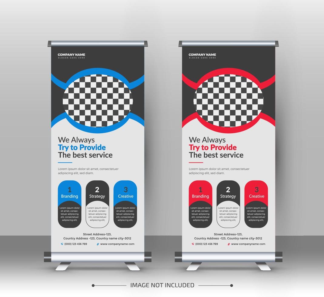 Roll up banner design template for Corporate and business vector