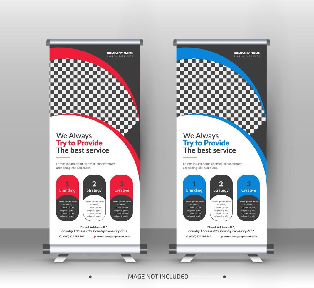 Roll up banner design template for Corporate and business vector