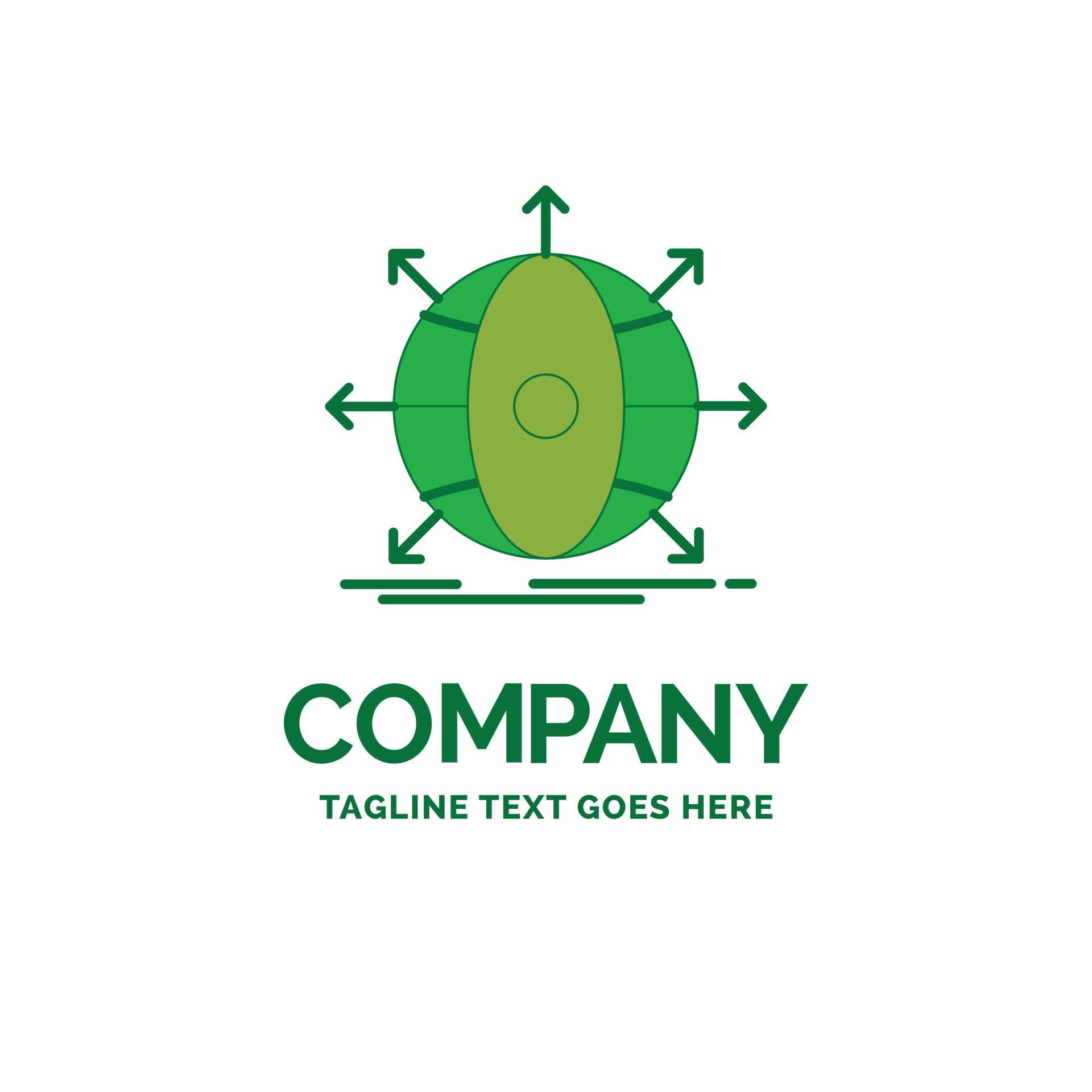 business. global. international. network. web Flat Business Logo template. Creative Green Brand