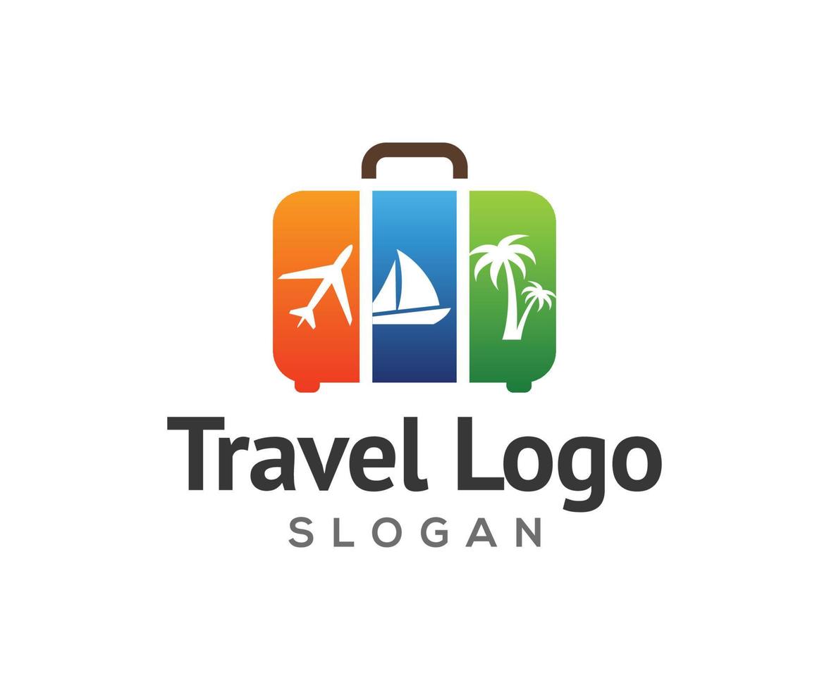 logotipo de la agencia de viajes vector