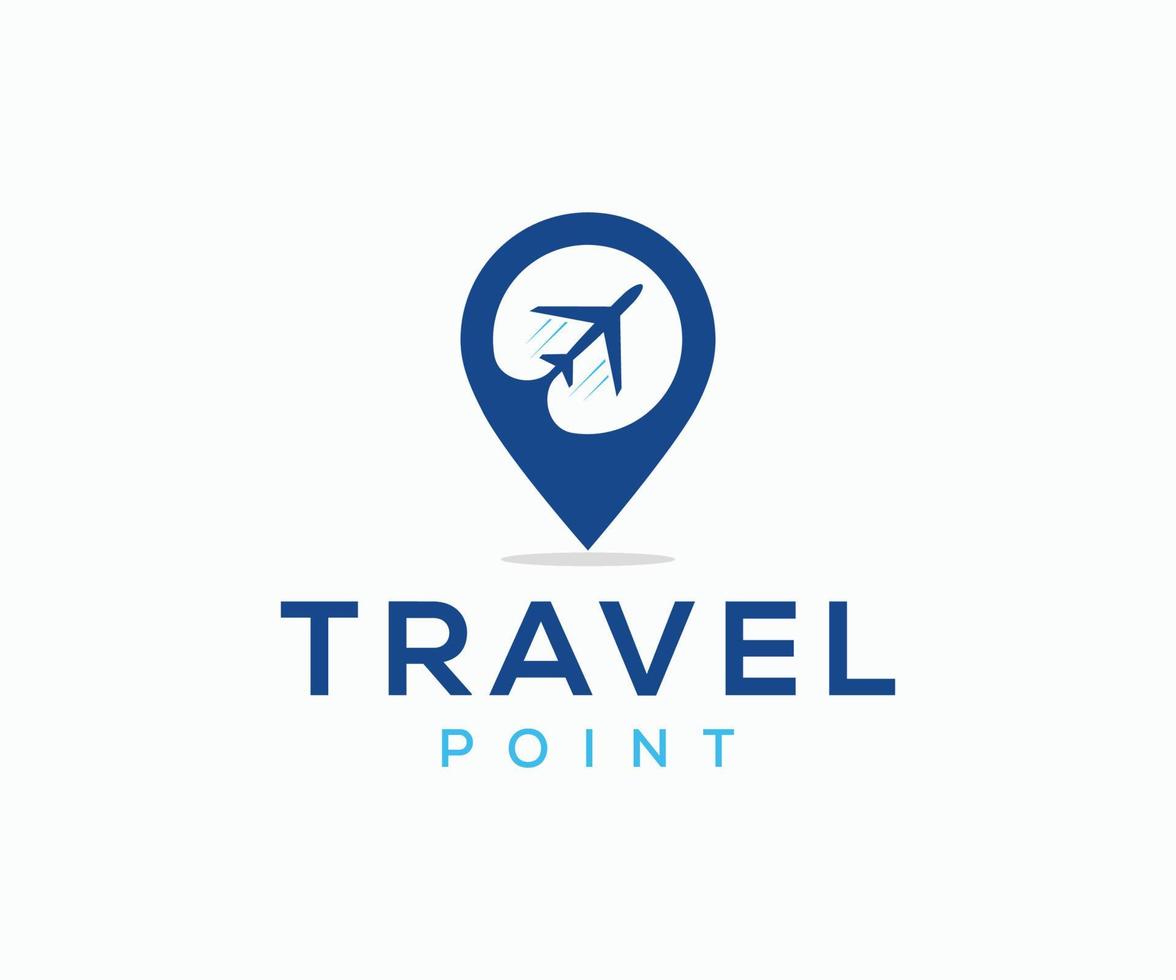 Point travel logo design template vector