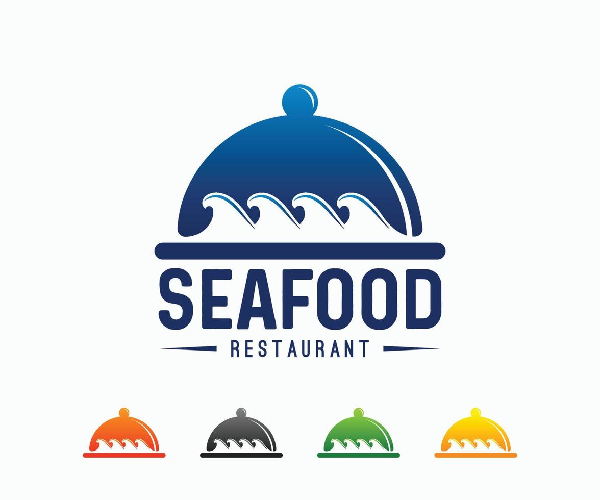 Seafood logo design inspiration vector