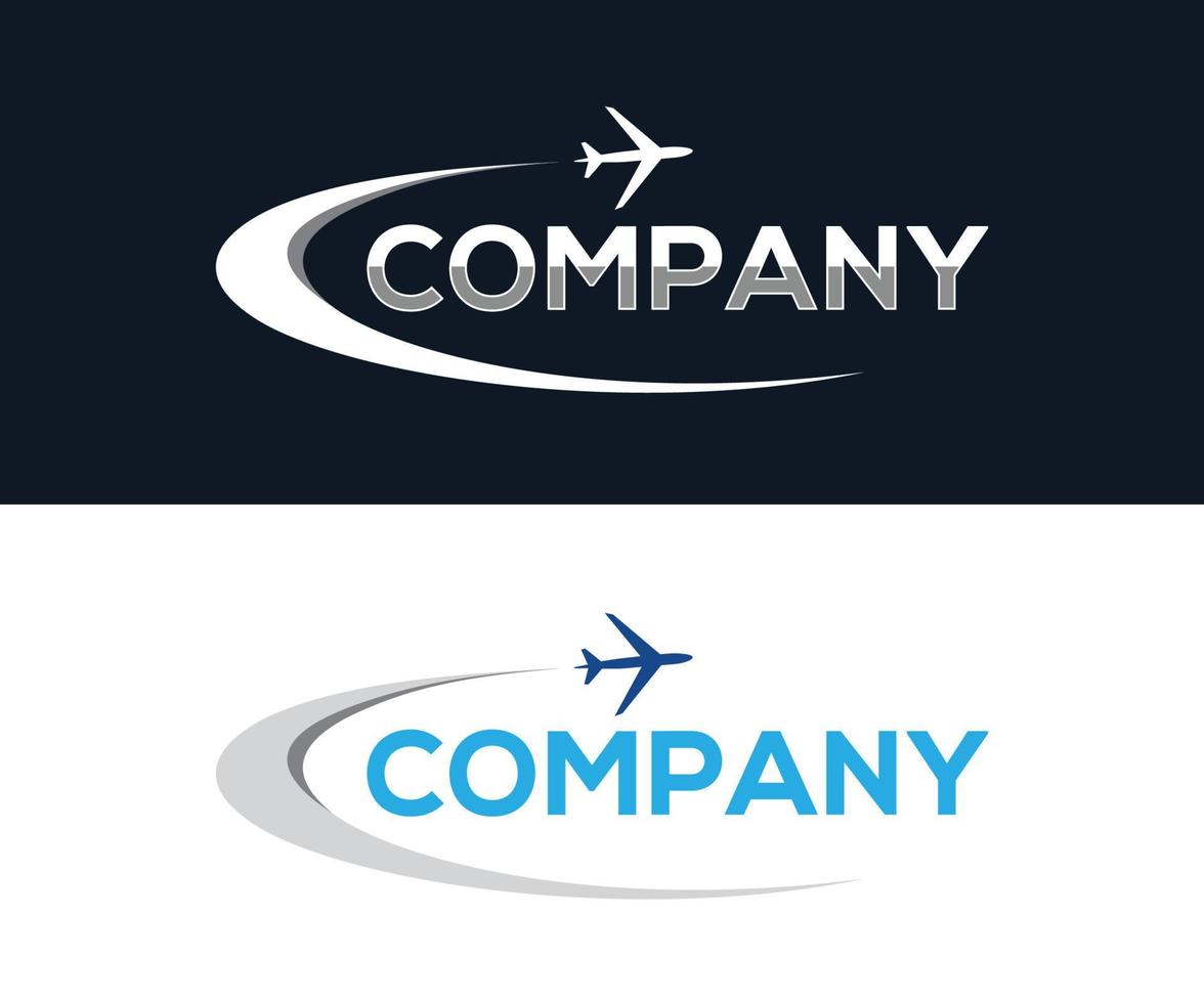 logotipo de las aerolíneas. plantilla de logotipo de aerolíneas de viaje vector
