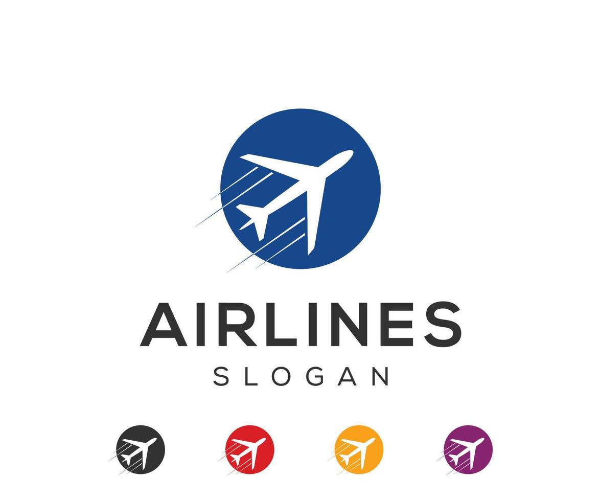 plantilla de diseño de logotipo de aerolíneas vector