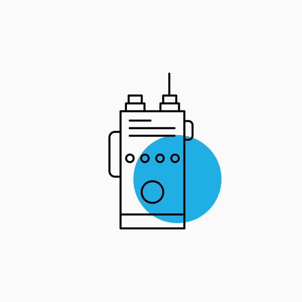 walkie. talkie. communication. radio. camping Line Icon vector