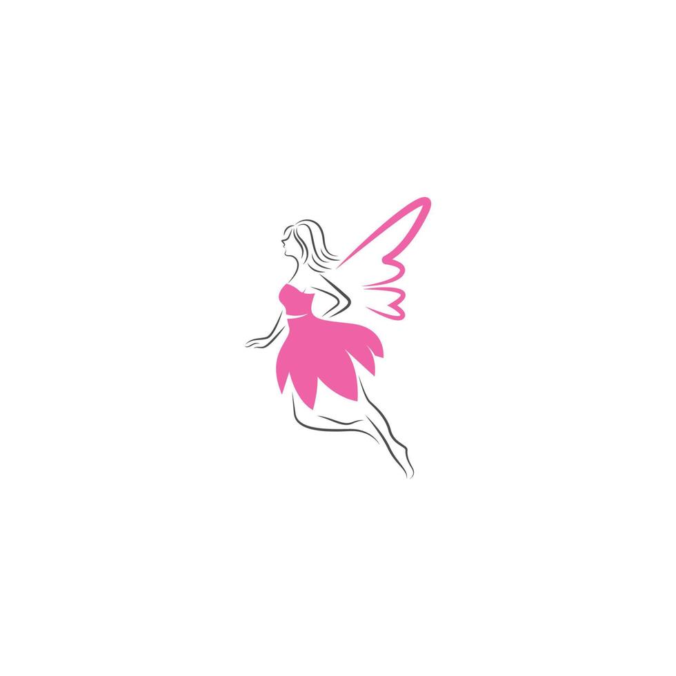 Fairy logo icon design illustration vector
