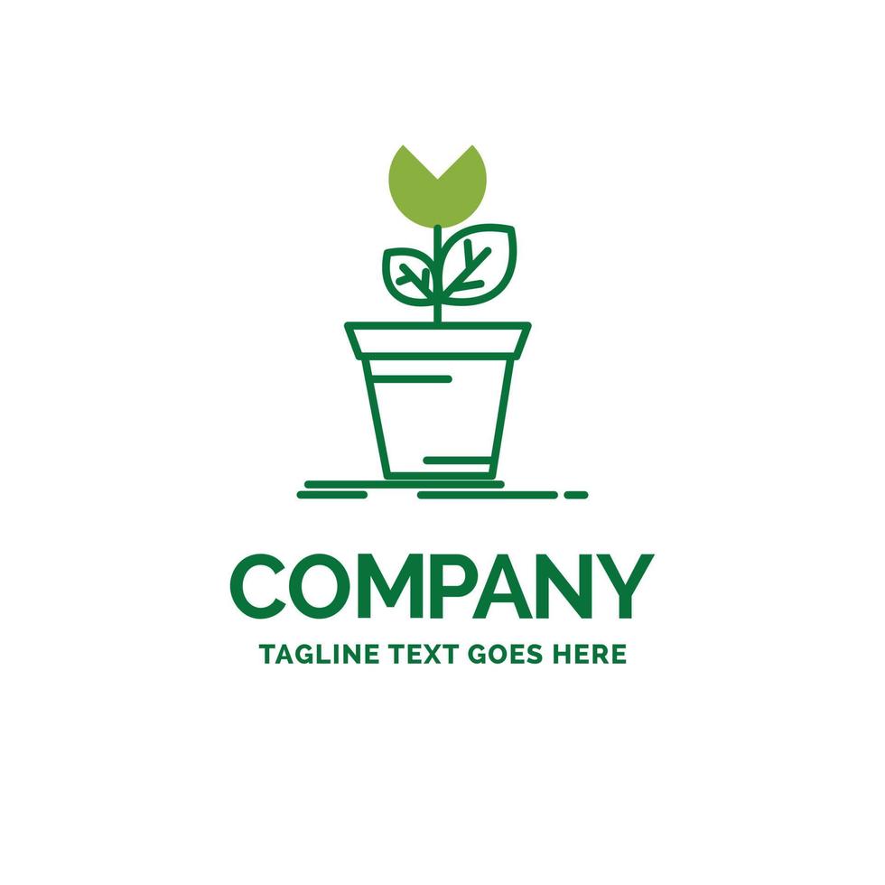 adventure. game. mario. obstacle. plant Flat Business Logo template. Creative Green Brand Name Design. vector