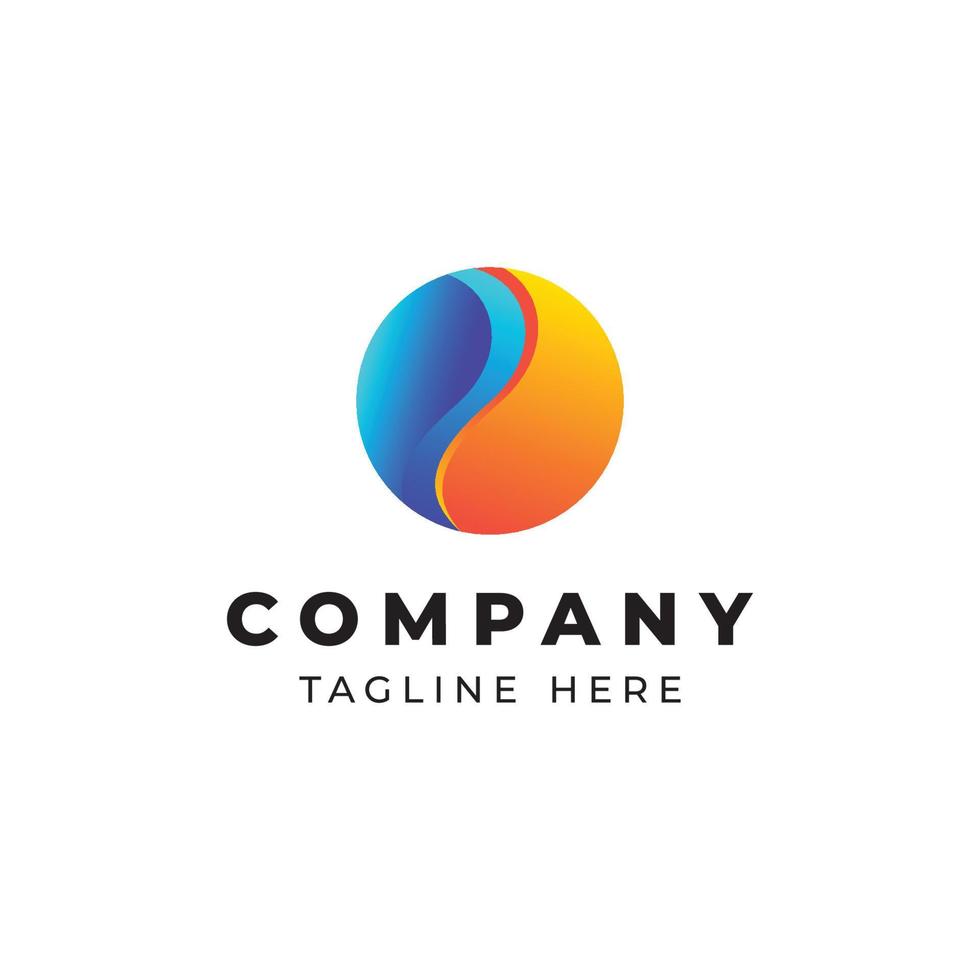 gradient abstract logo, vector circular logo. creative design. abstract shape logo. company logo. commercial logo