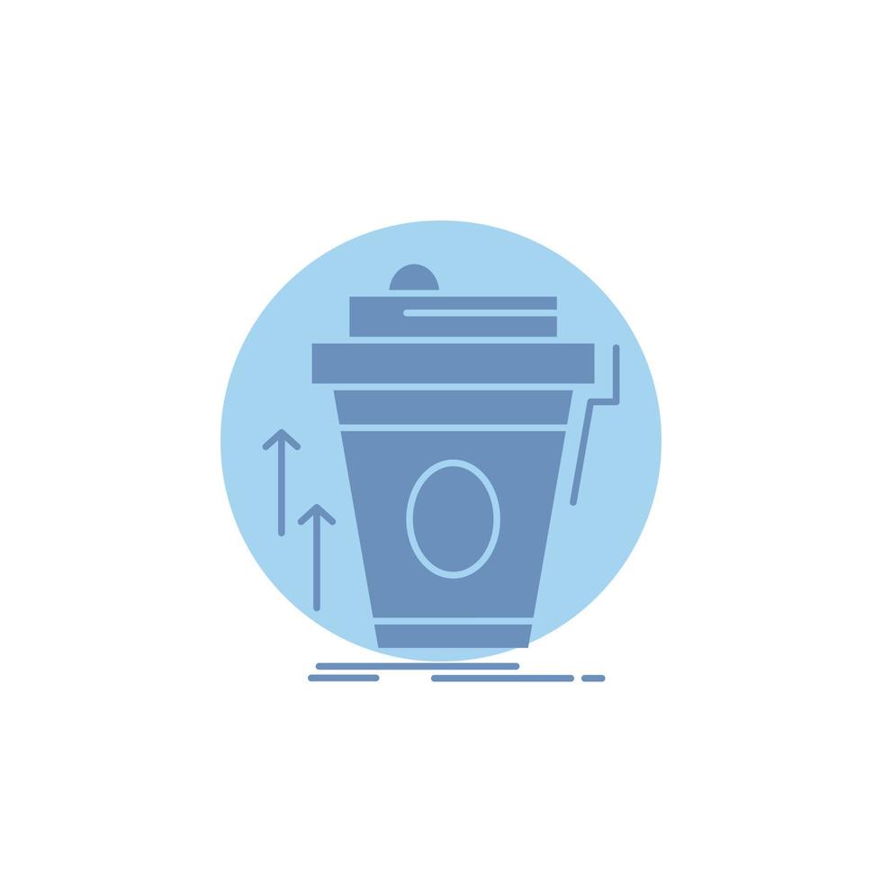 product. promo. coffee. cup. brand marketing Glyph Icon. vector