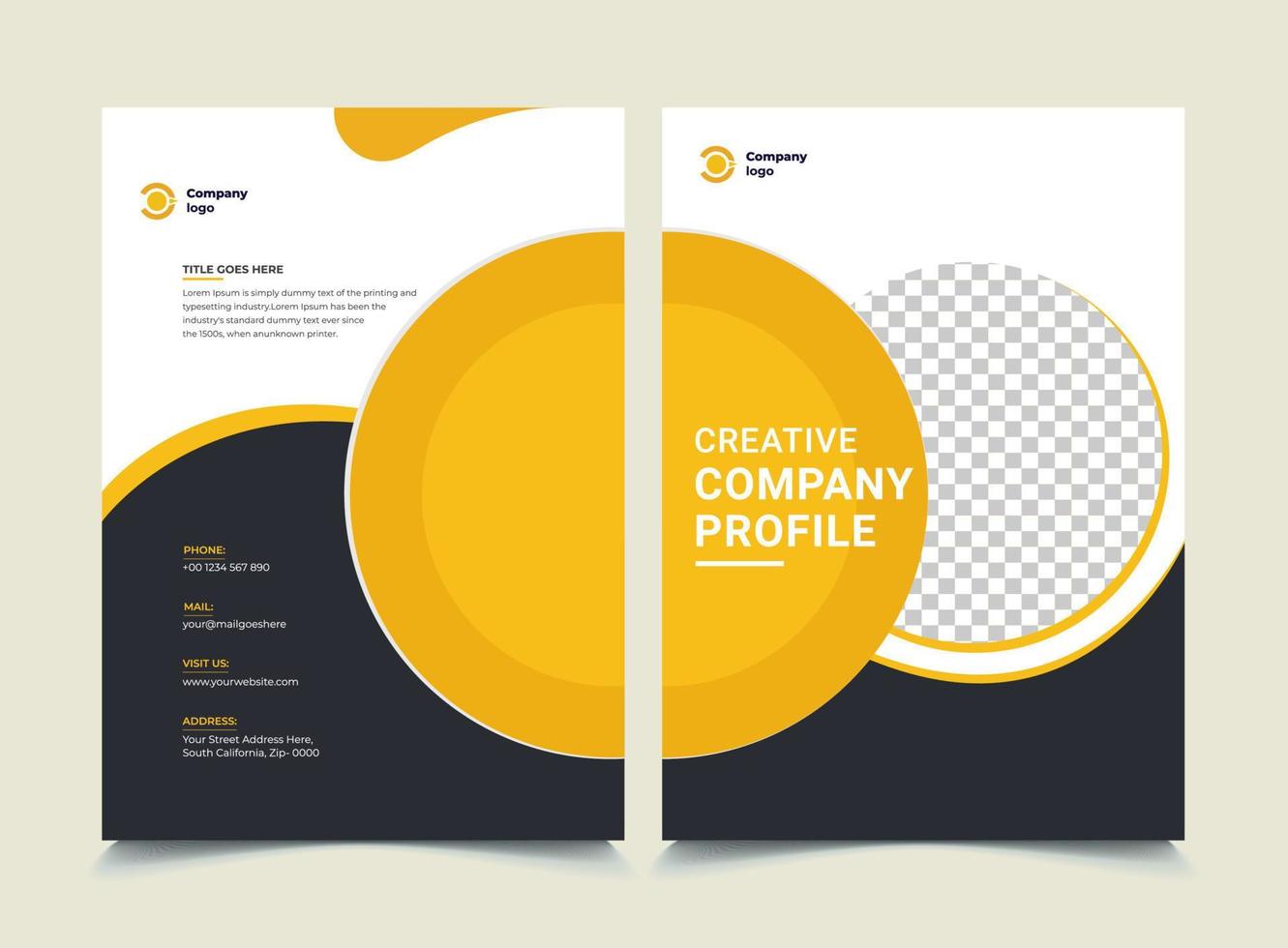 Corporate Book Cover Design Template in A4. Can be adapted to Brochure, Annual Report, Magazine,Poster, Business Presentation, Portfolio, Flyer, Banner, Website. vector