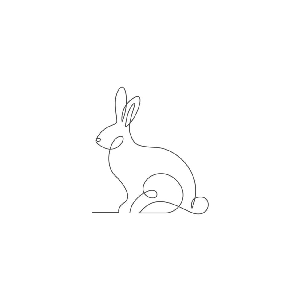 Rabbit icon logo design illustration vector