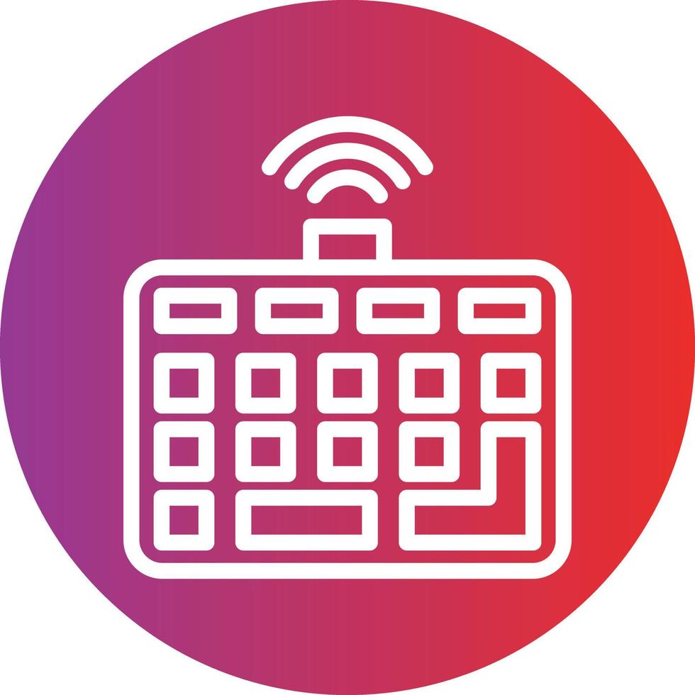 Wireless Keyboard Icon Style vector